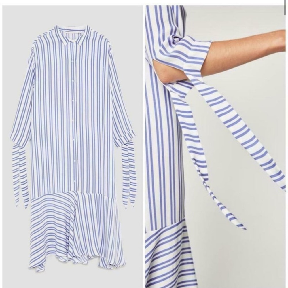 Zara Hi Low Striped Dress